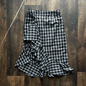 Asymmetric Ruffle Skirt